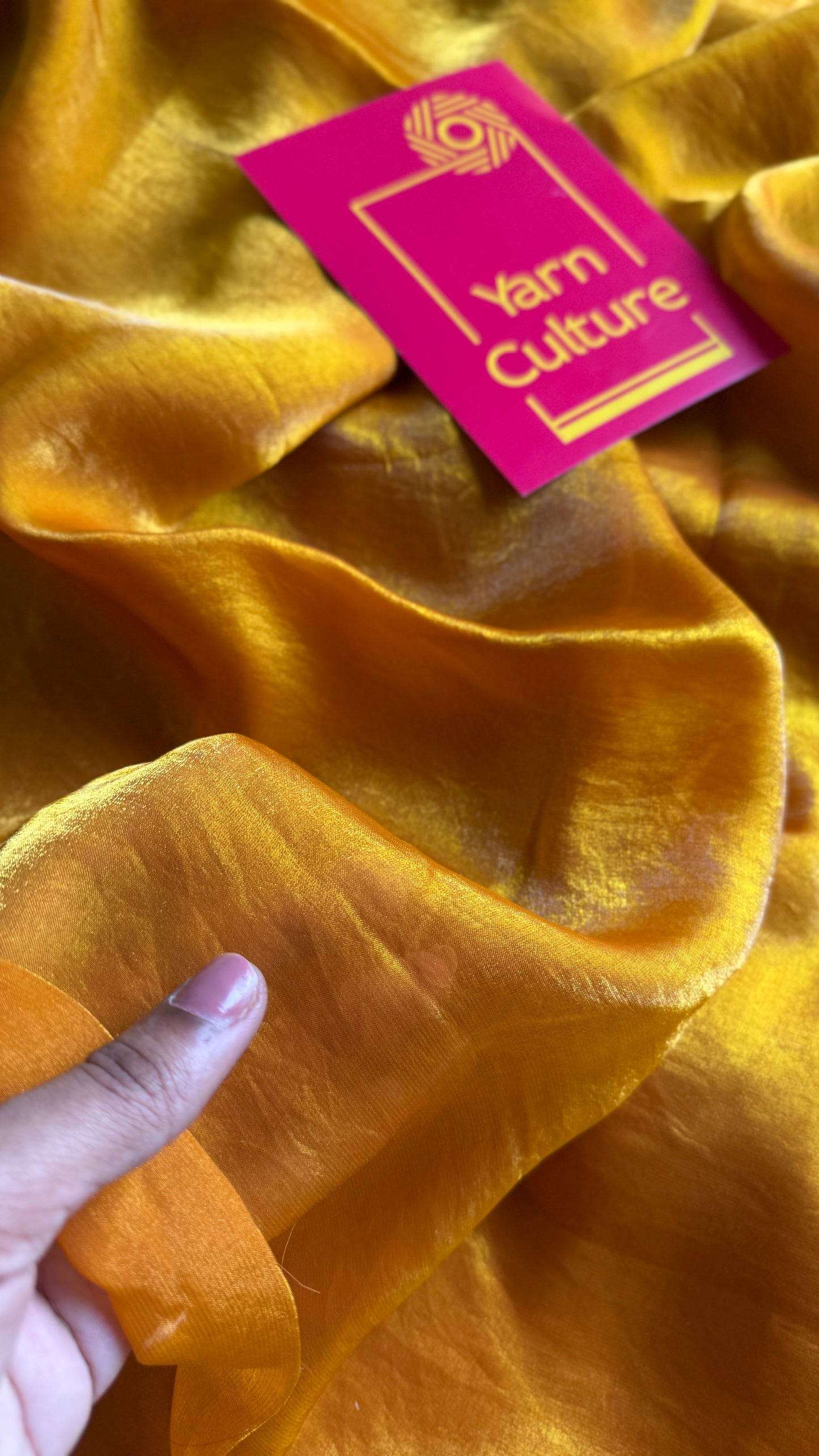 Golden Margarita - yellow velvet like dual tone, space silk