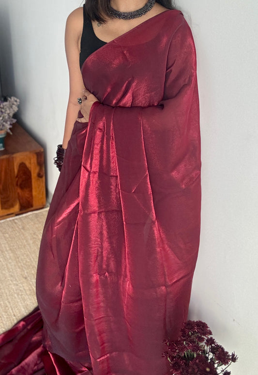 Sangria Sparkle - dark carmine velvet like dual tone, space silk