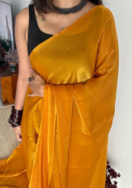 Golden Margarita - yellow velvet like dual tone, space silk