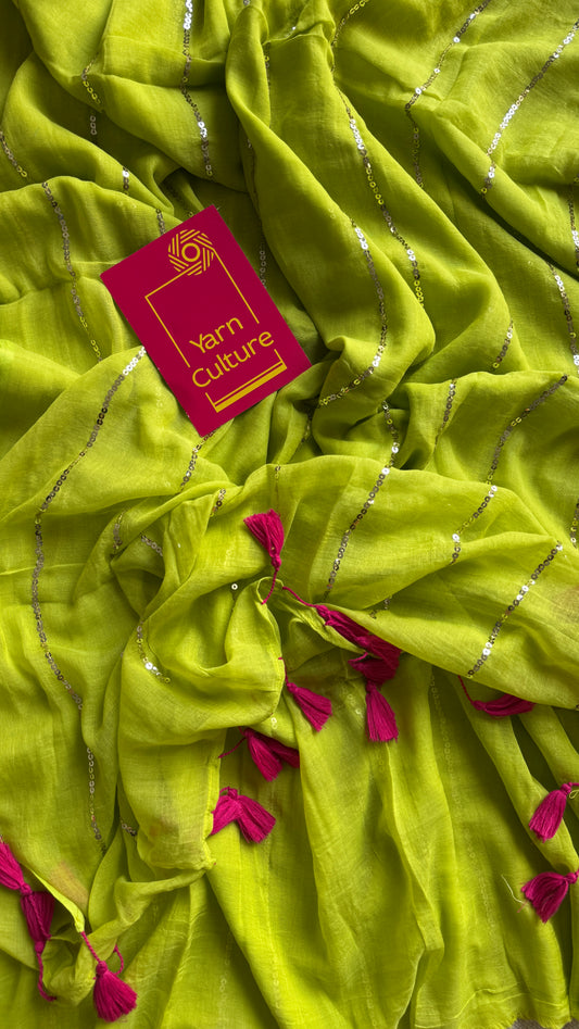 Lime Sparkle - Mul Cotton YCBCM14