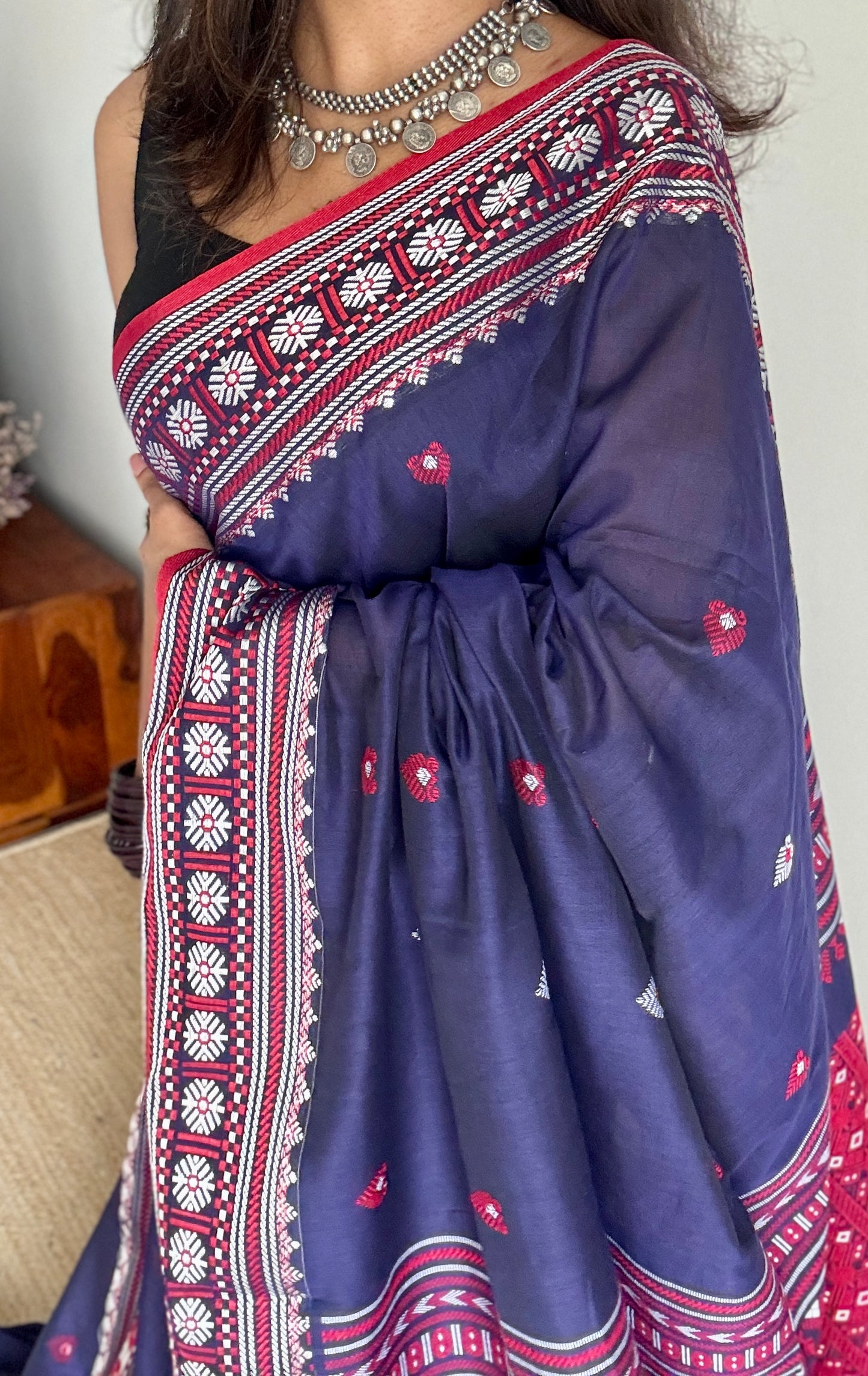 Nilanjana (নীলাঞ্জনা) – One with deep blue eyes, soft cotton - YCHOTEA04
