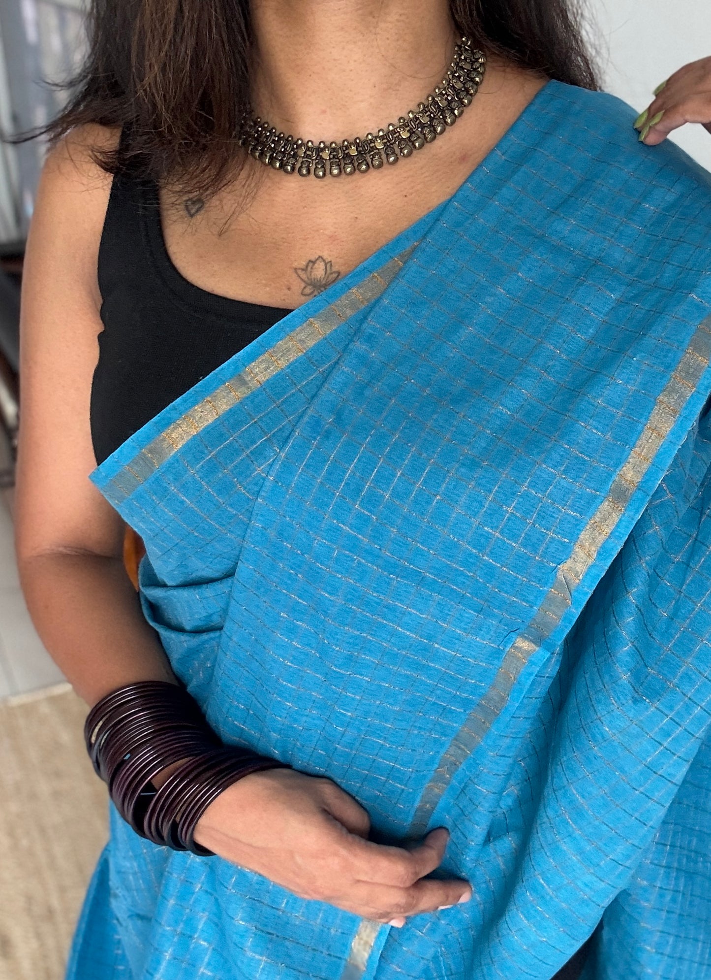 Blue mini kattam sungudi