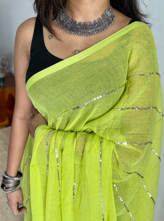 Lime Sparkle - Mul Cotton YCBCM14