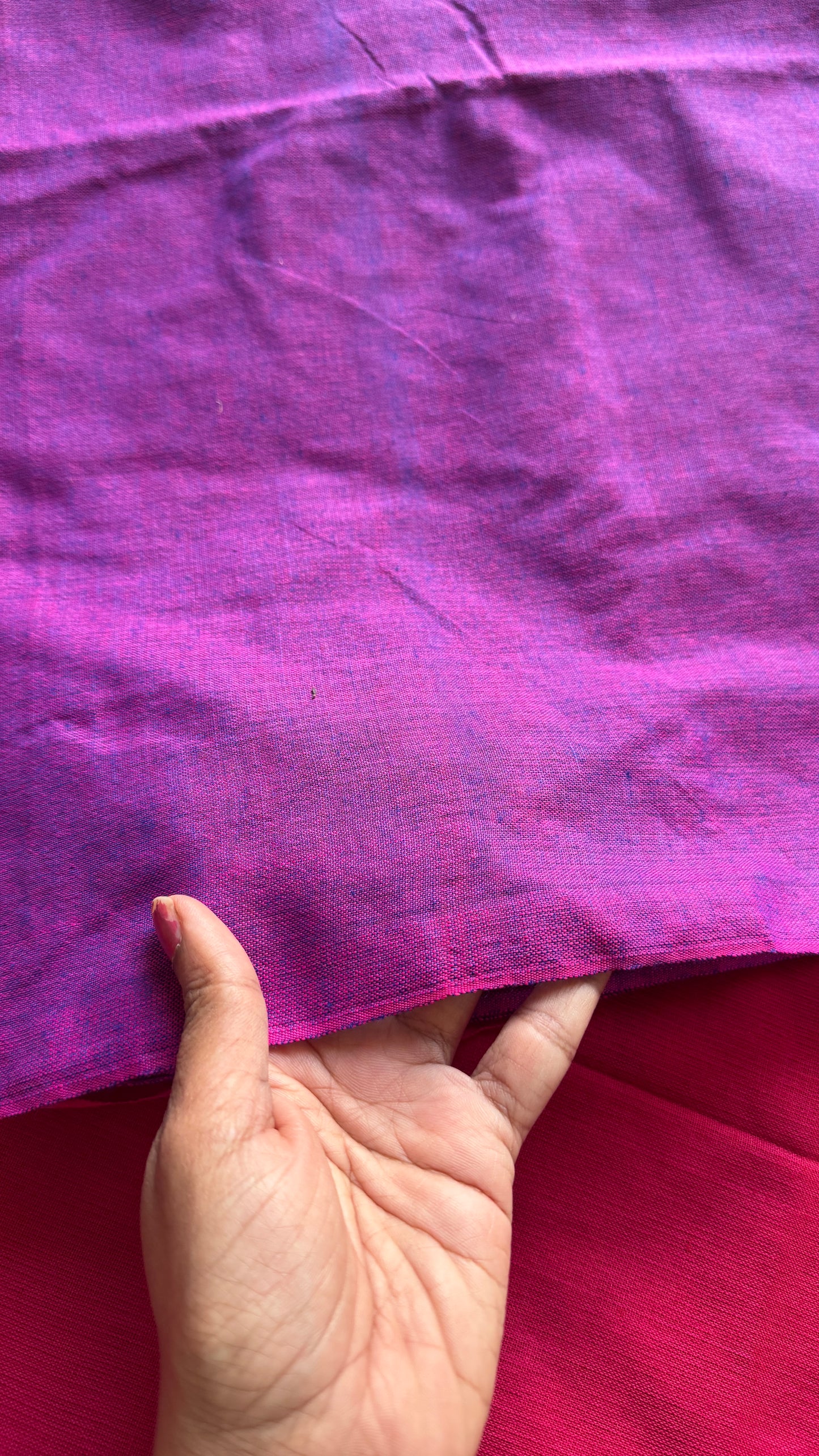 Purple and pink dual tone - Khadi Soft Cotton