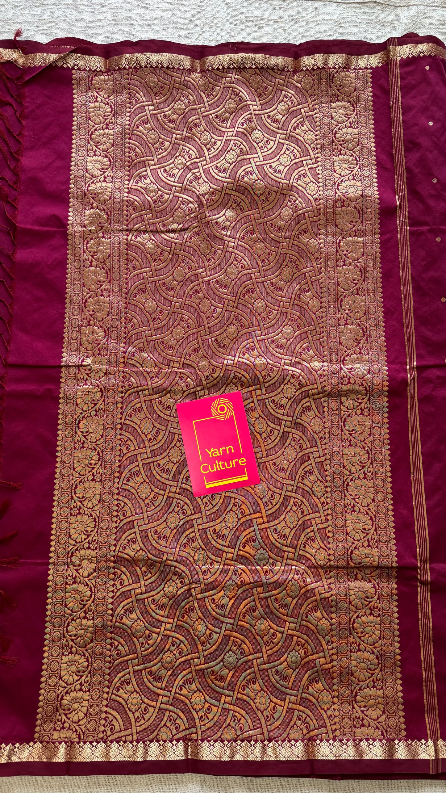 Deep Carmine - Kanchipuram Semi-Silk