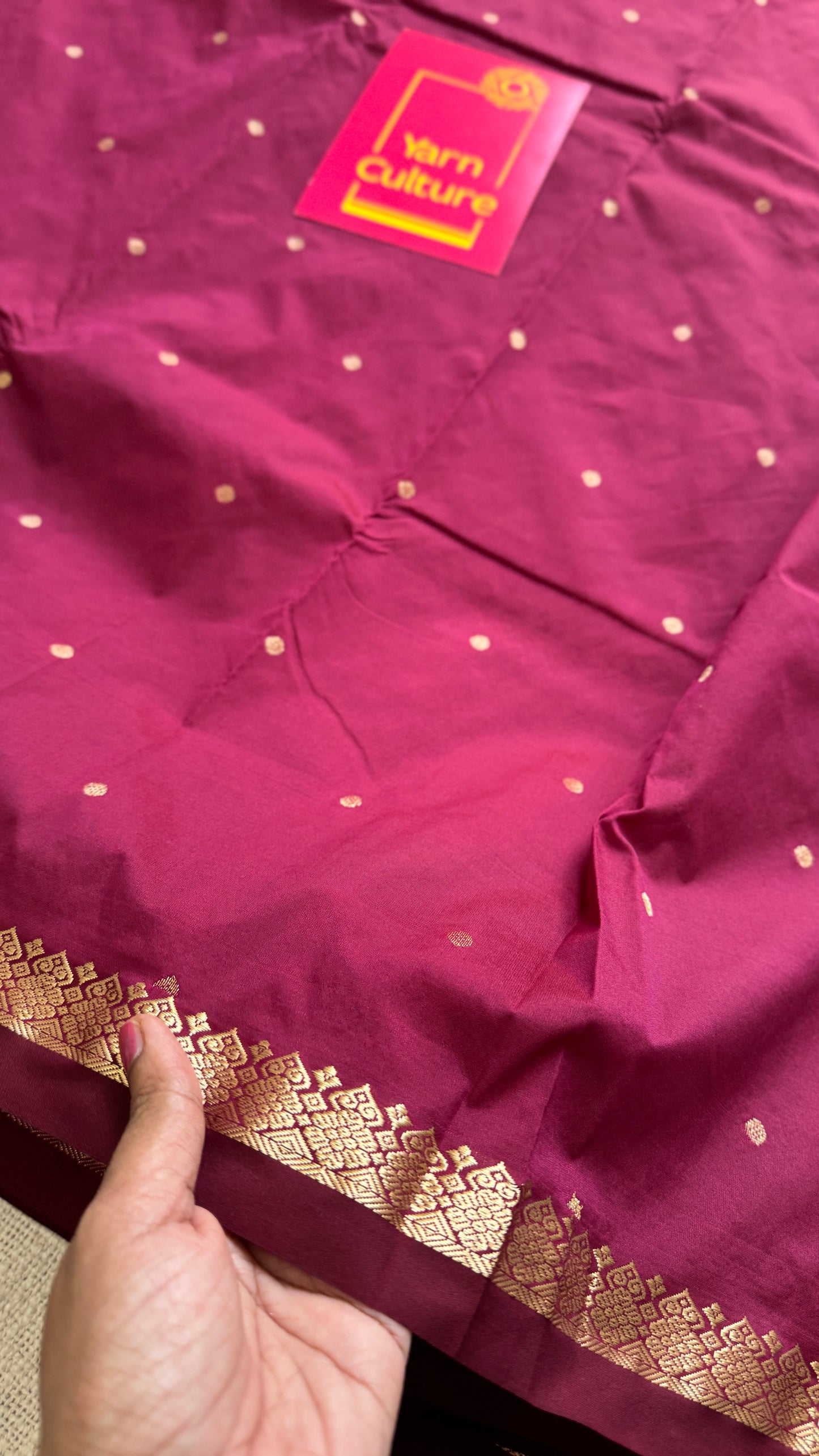 Deep Carmine - Kanchipuram Semi-Silk