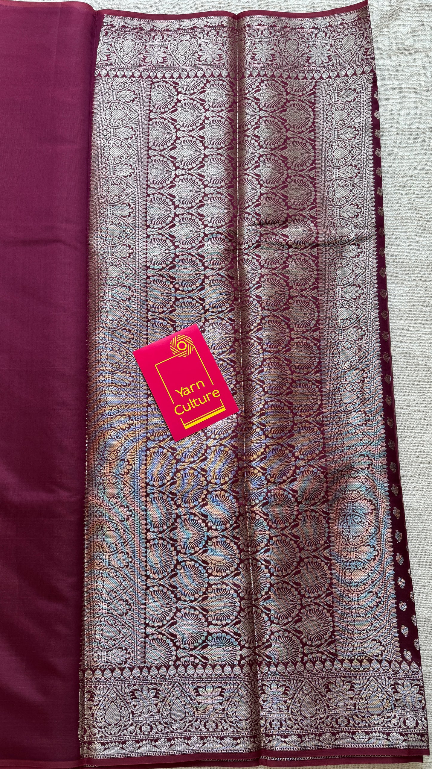 Maroon Wine - Banarasi Semi Katan Silk