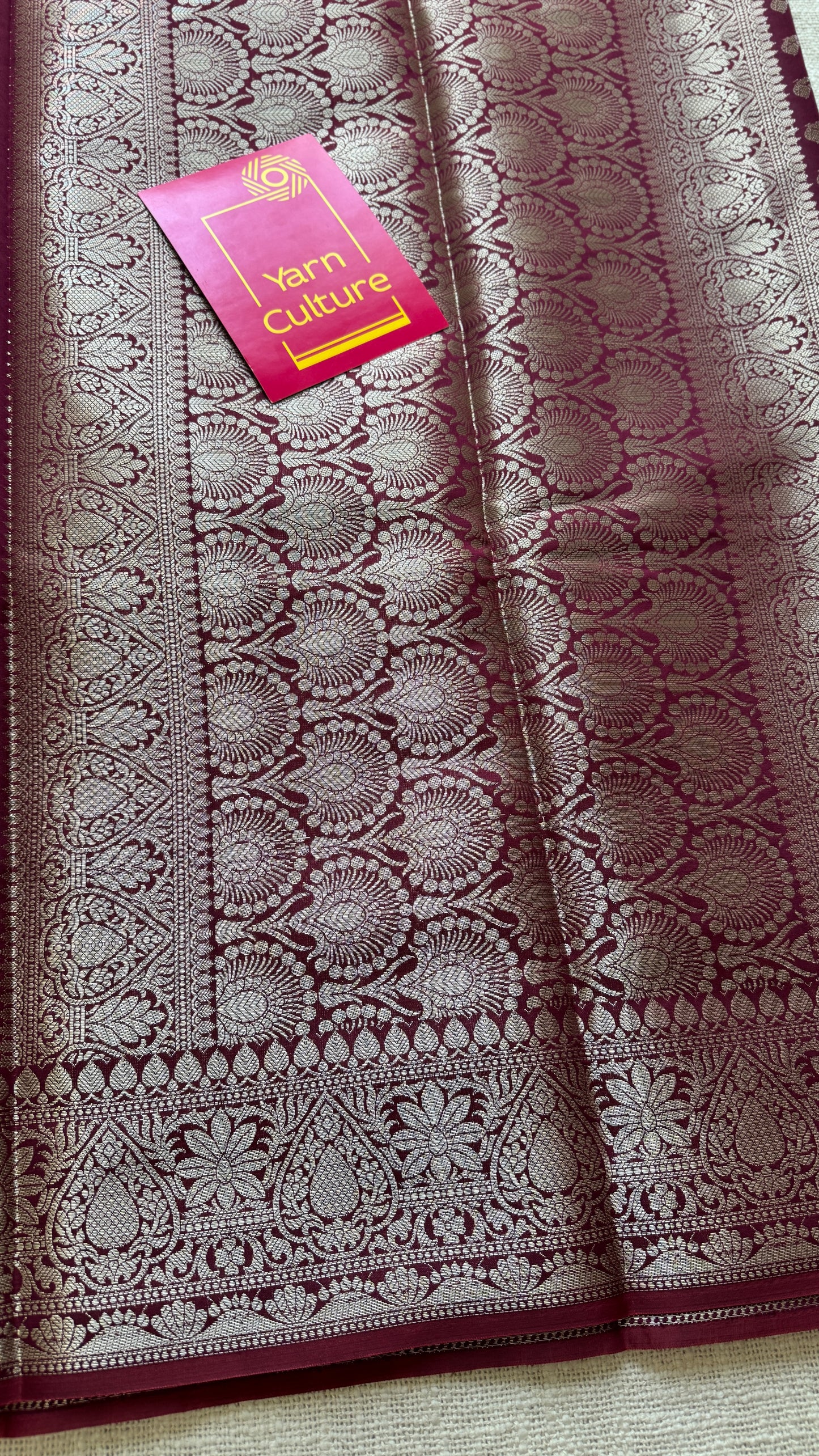 Maroon Wine - Banarasi Semi Katan Silk