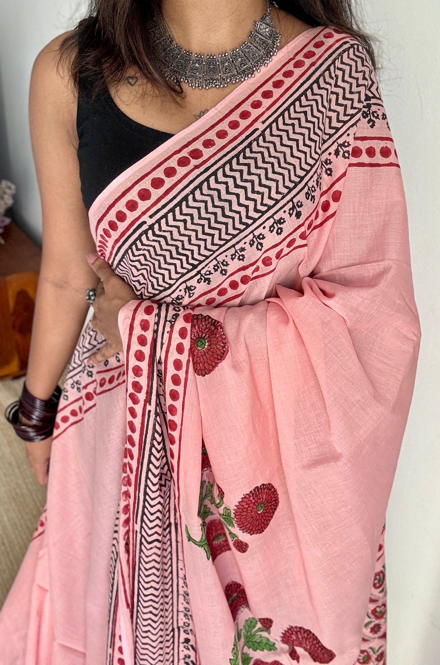 Gulbahar – a soft bloom of spring, Bagru block print, soft cotton