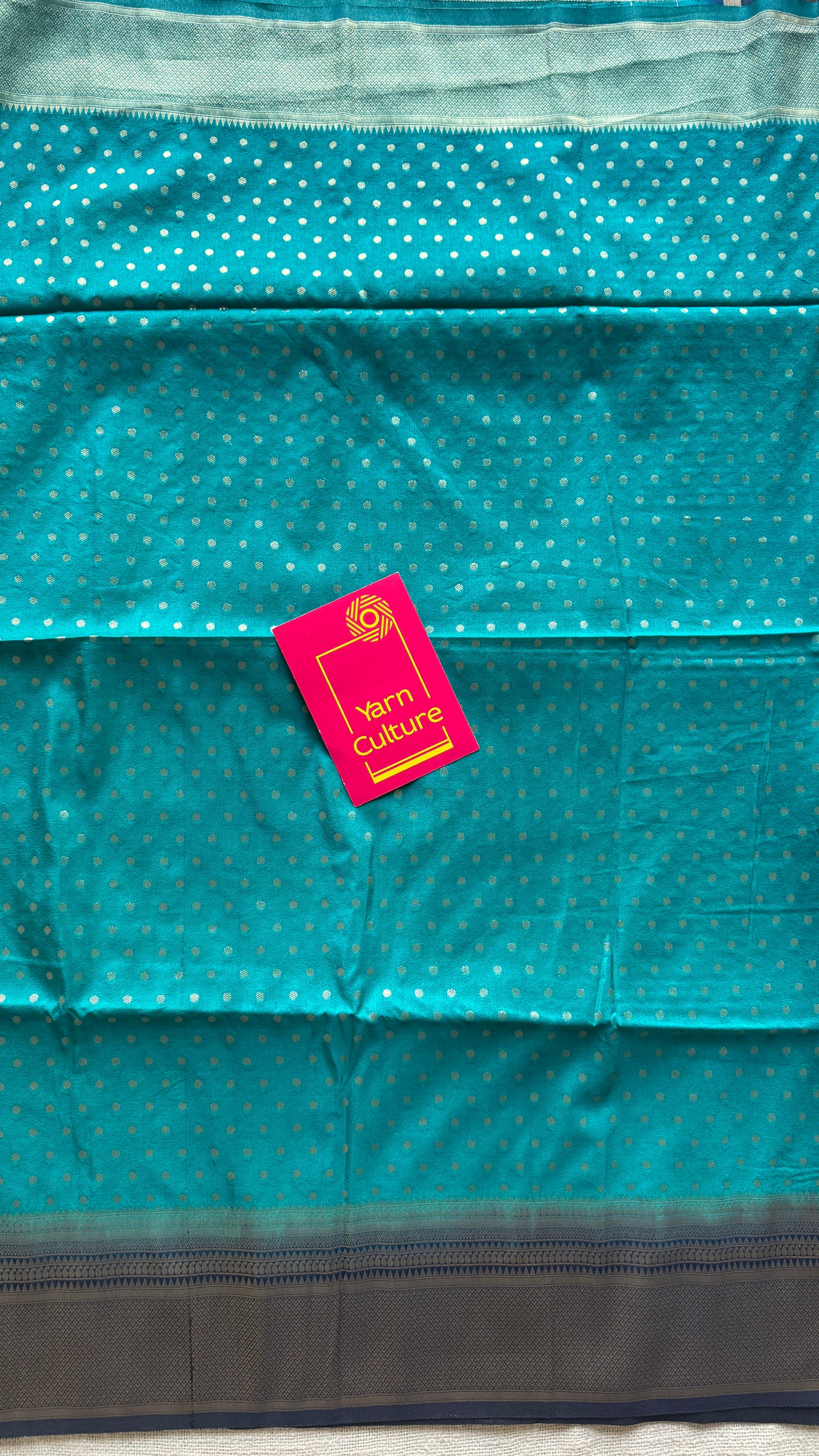 Blue Dark Blue - Tussar Semi Silk