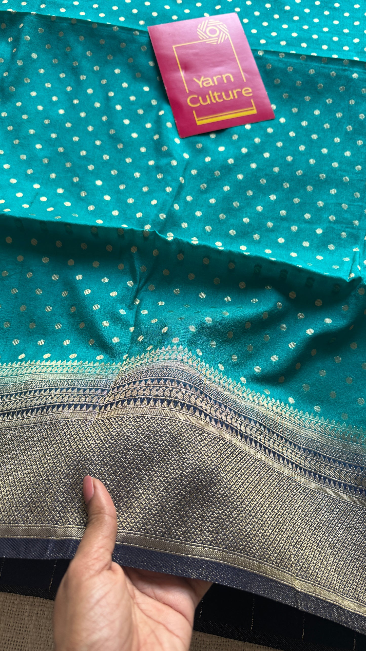 Blue Dark Blue - Tussar Semi Silk
