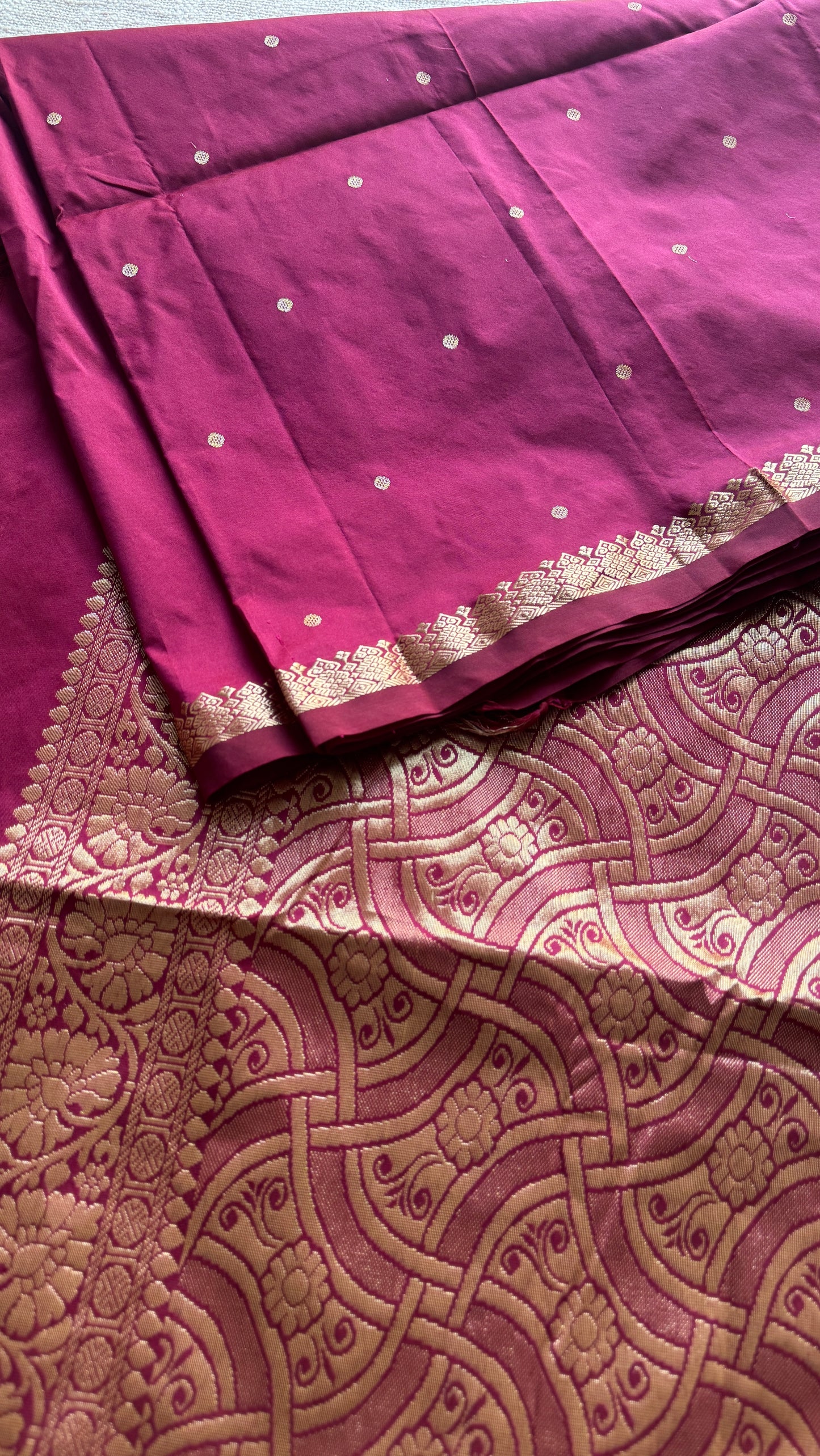Deep Carmine - Kanchipuram Semi-Silk