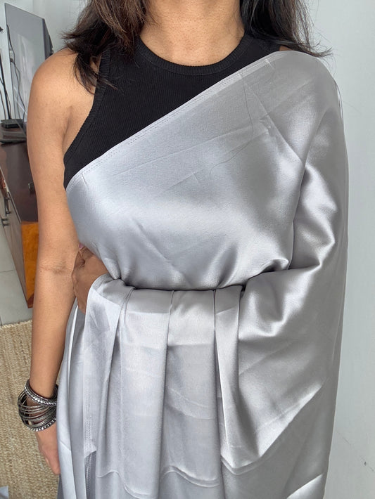 Moon Silver - Plain Satin