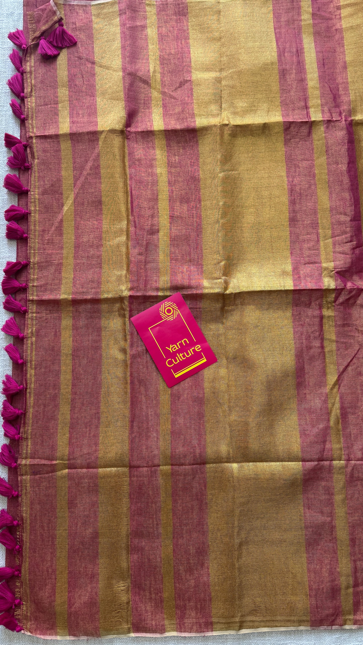 Pink Gold Dual Tone - Metallic Tissue Linen