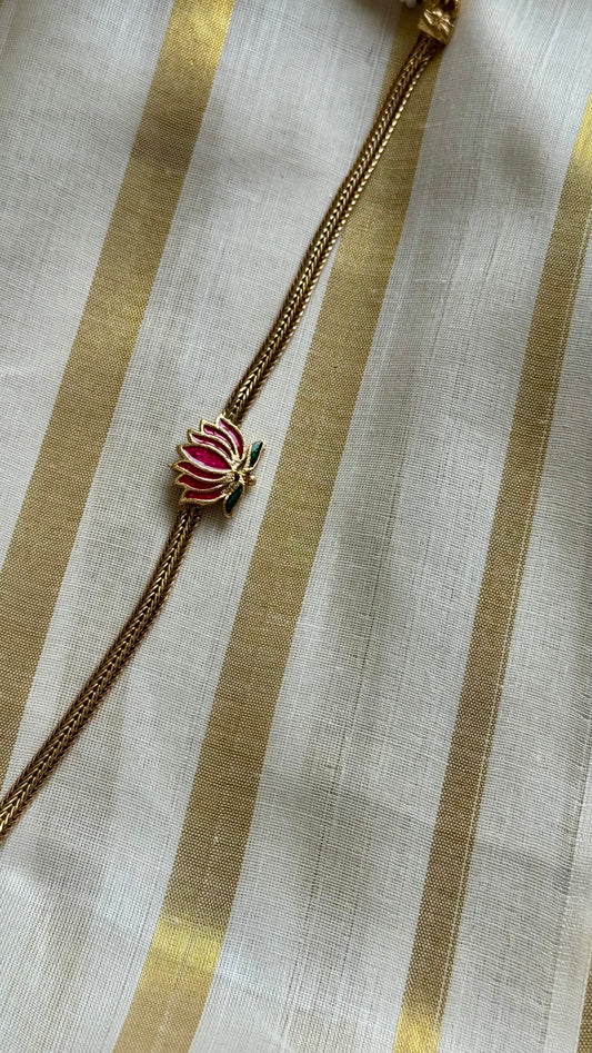 Single pink lotus attigai - YCAGC54