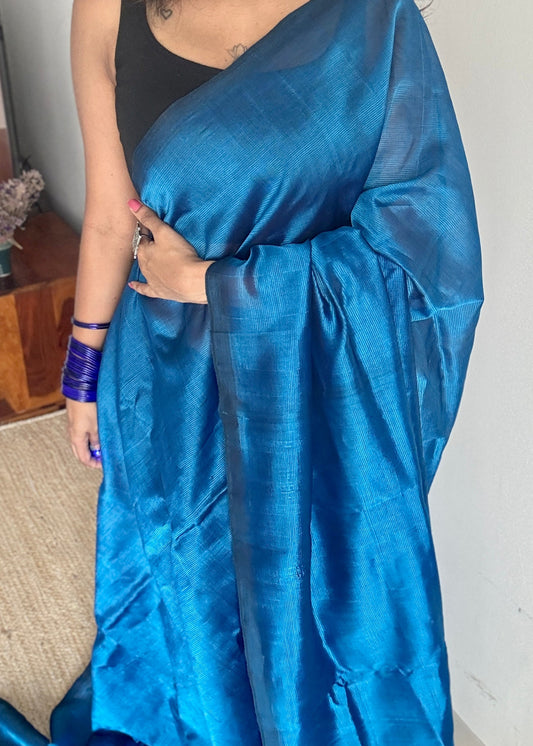 Plain royal blue, mangalgiri silk cotton, handwoven, soft, light weight - YCWOTDMSCM11