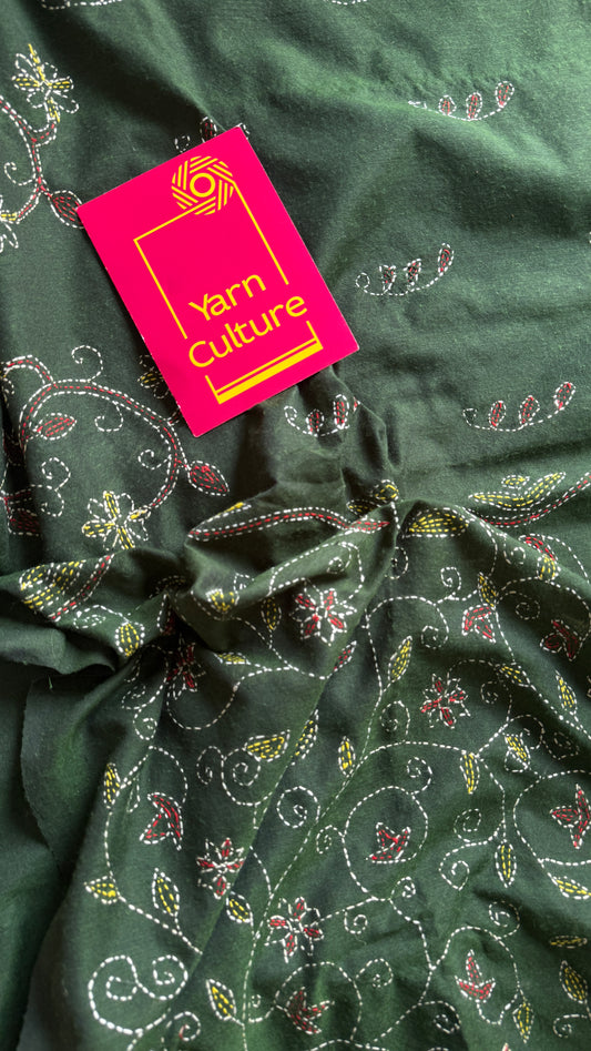 Bonolota - The Forest Vine, kantha weave in soft khadi cotton