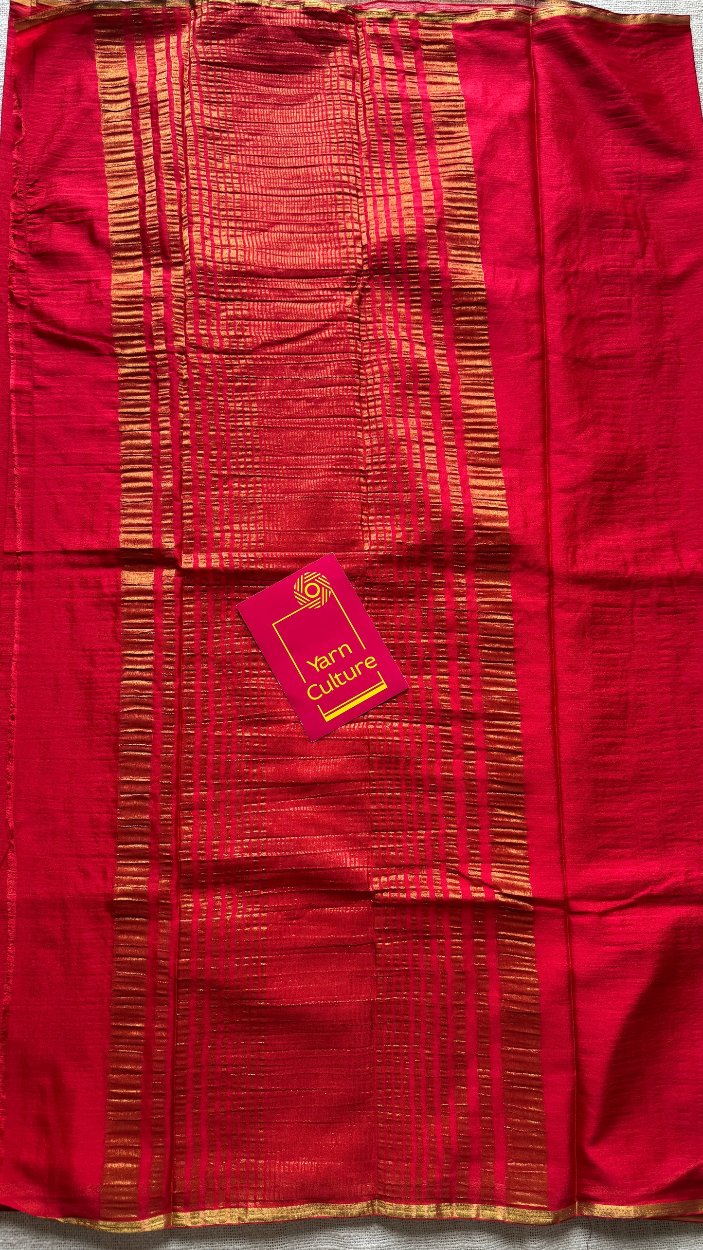 Ishq - Red hues & golden charm, chinon