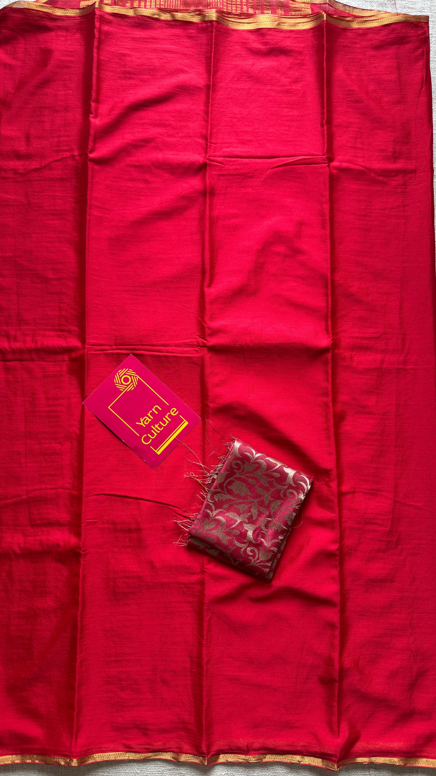 Ishq - Red hues & golden charm, chinon