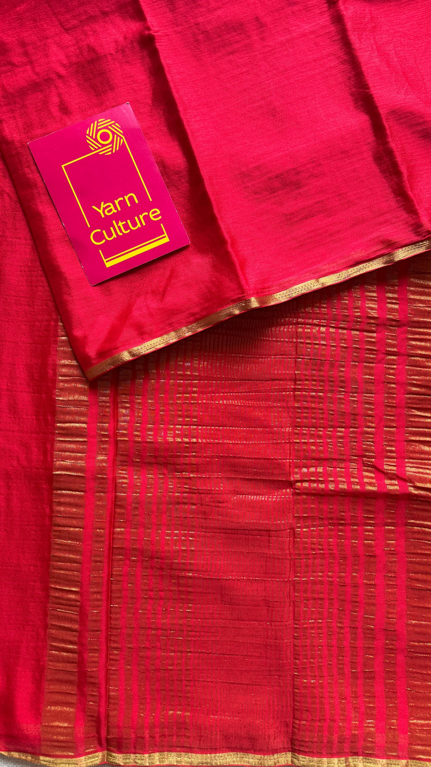Ishq - Red hues & golden charm, chinon