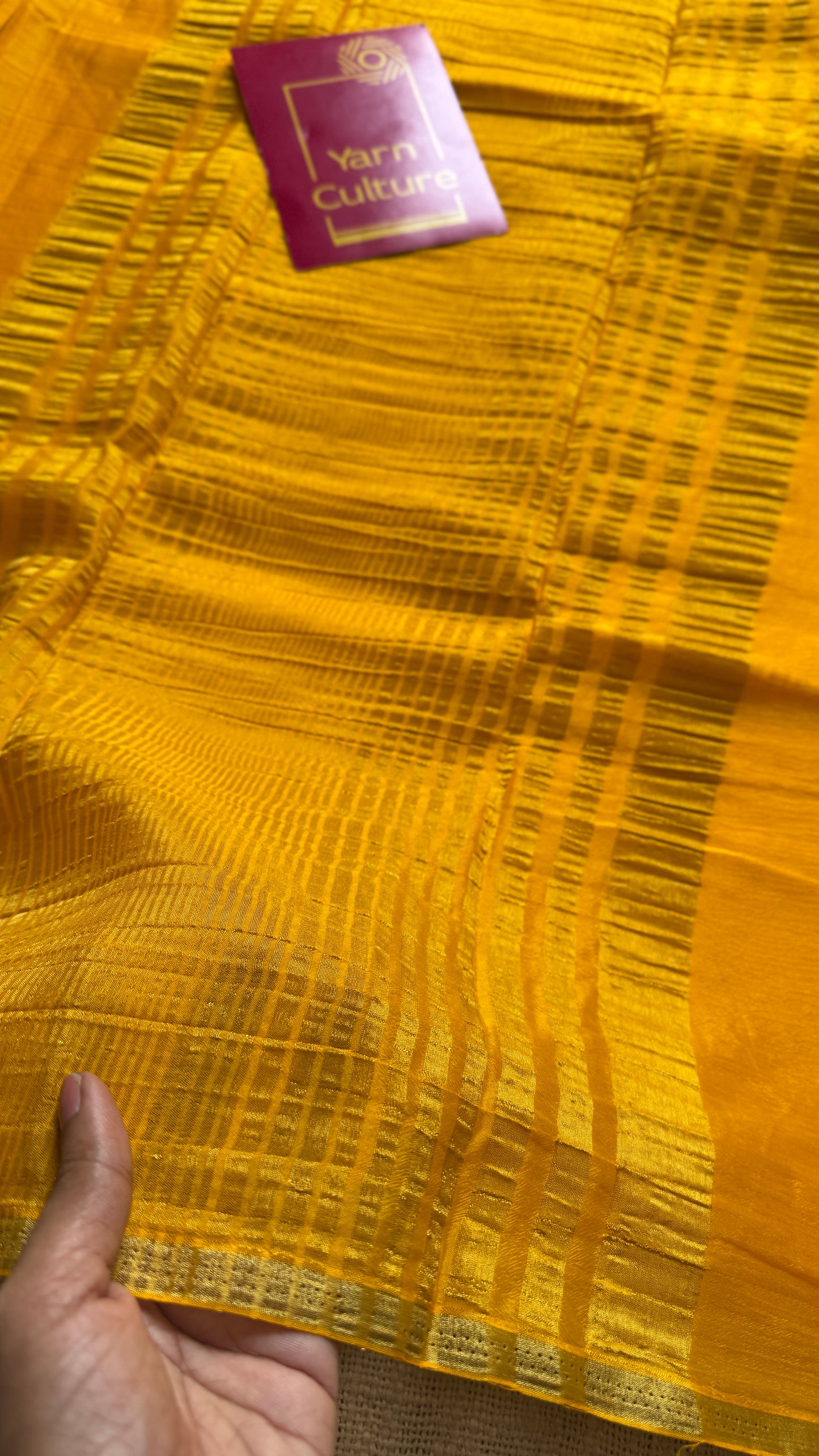 Haldi - that perfect yellow with the glow of gold, chinon