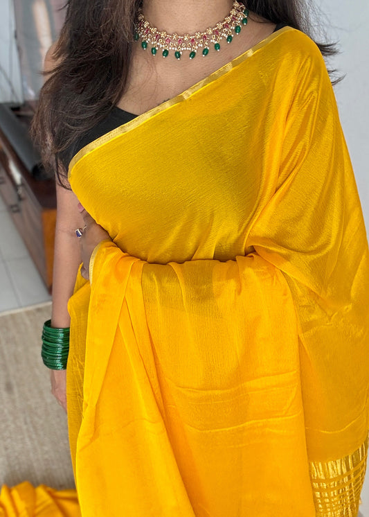 Haldi - that perfect yellow with the glow of gold, chinon