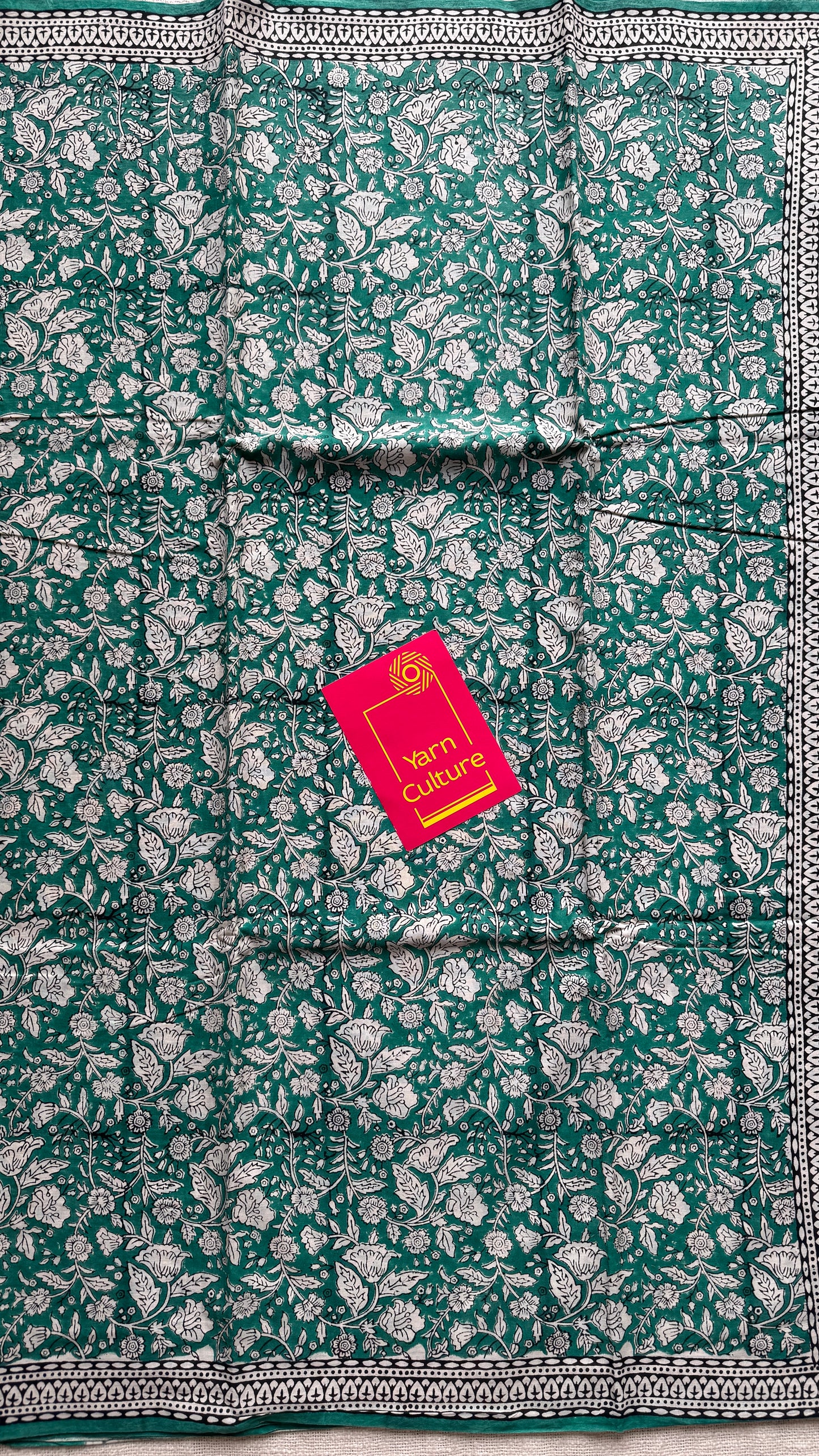 Mor Malhaar - Peacock hues, Bagru block print, soft cotton