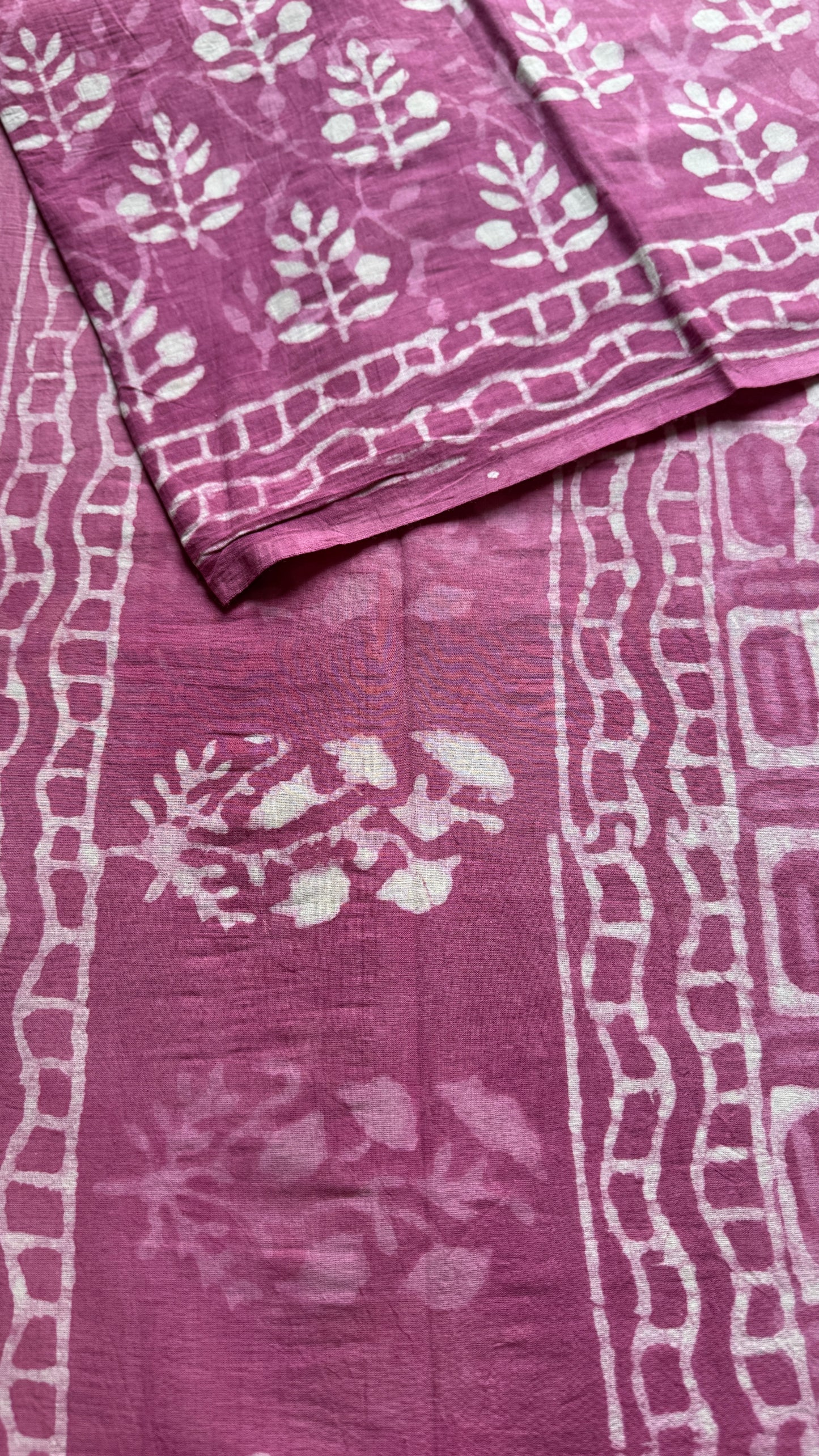 Rooh - Dusty pink hues, Bagru block print, soft cotton YCTORBBP05