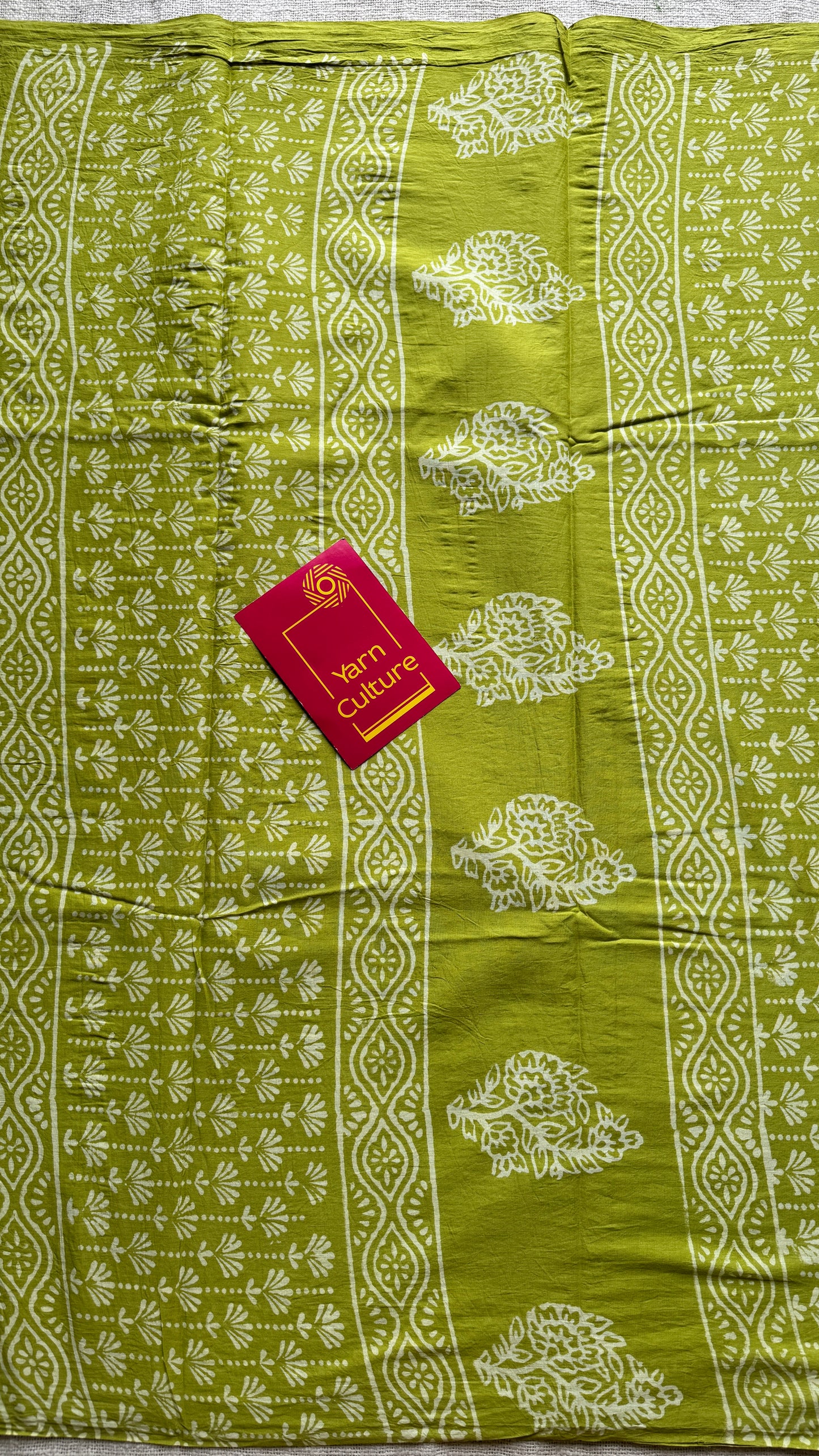 Nimbu - Lemon green hues, Bagru block print, soft cotton