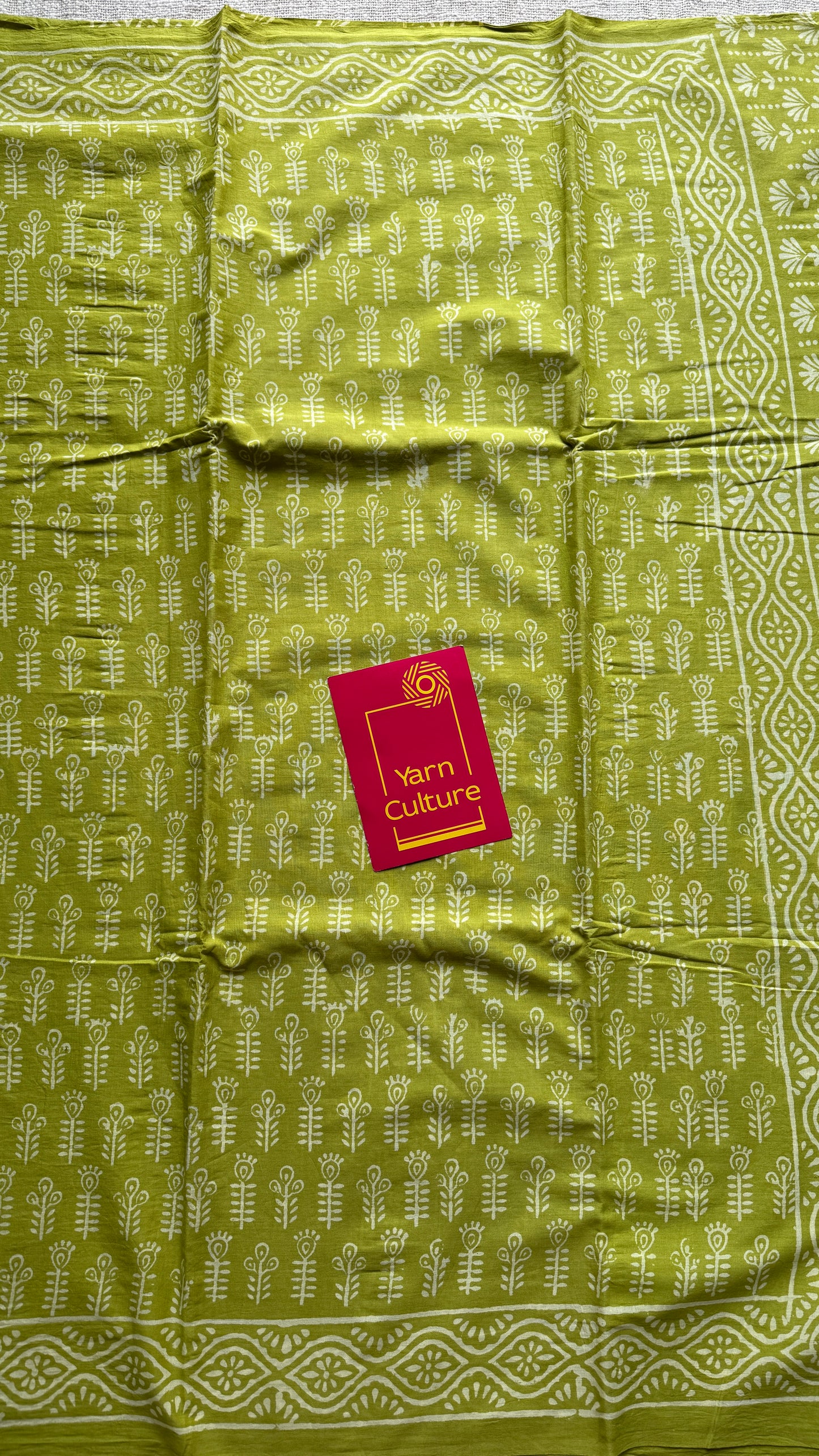 Nimbu - Lemon green hues, Bagru block print, soft cotton