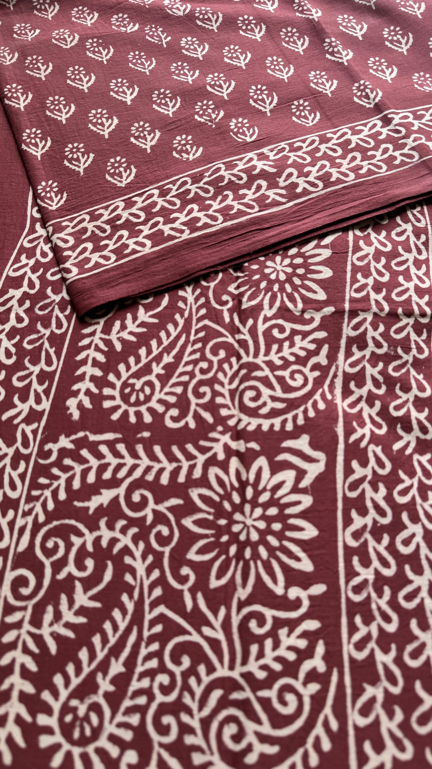 Mitti - Brownish red hues, Bagru block print, soft cotton YCTORBBP06