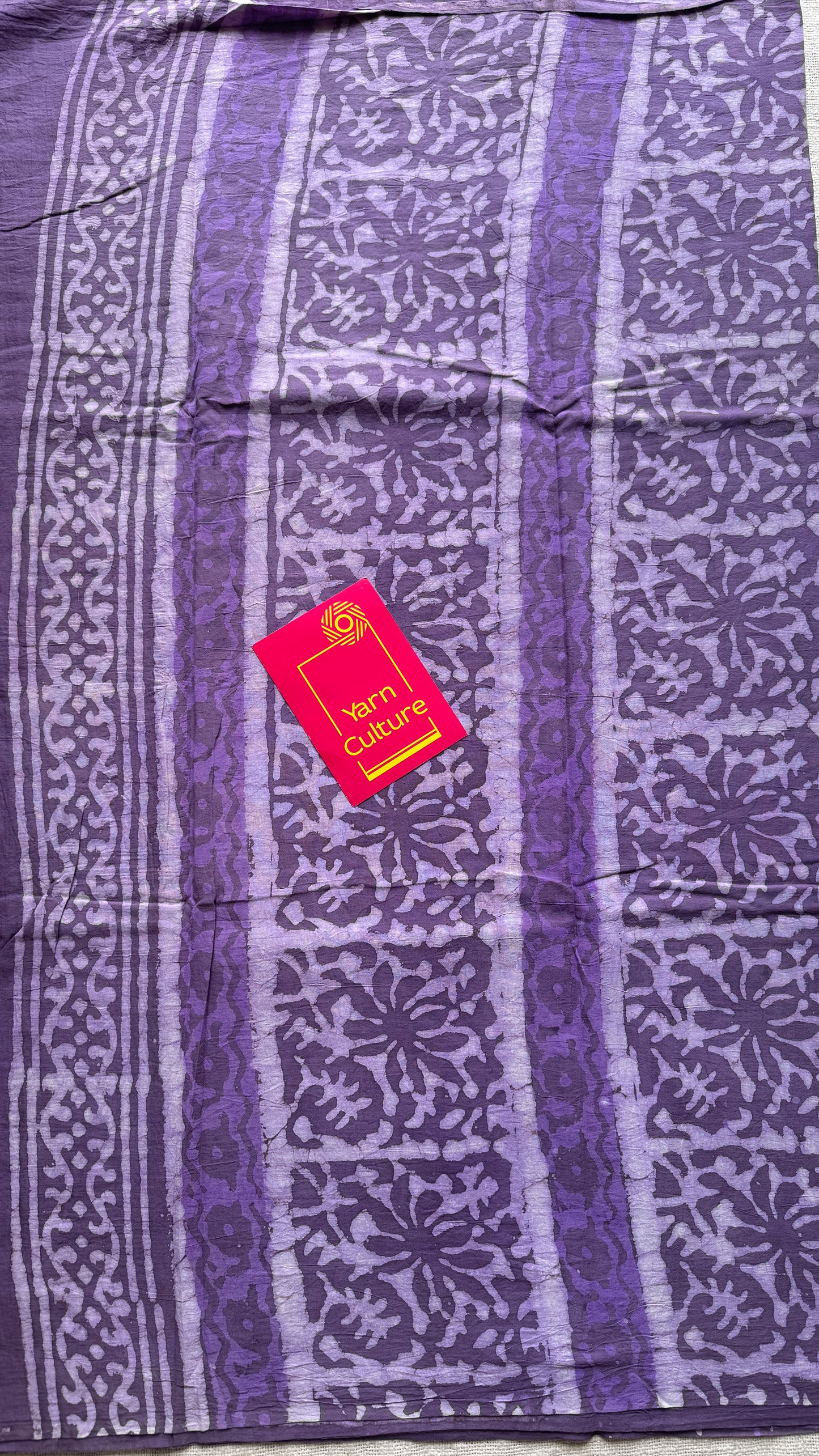 Lavya - Graceful hues of lavender, Bagru block print, soft cotton YCTORBBP01