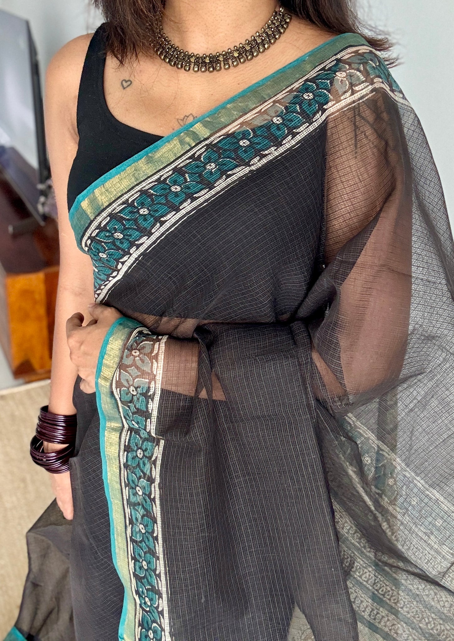 Meghdoot - Kota Doria with zari border