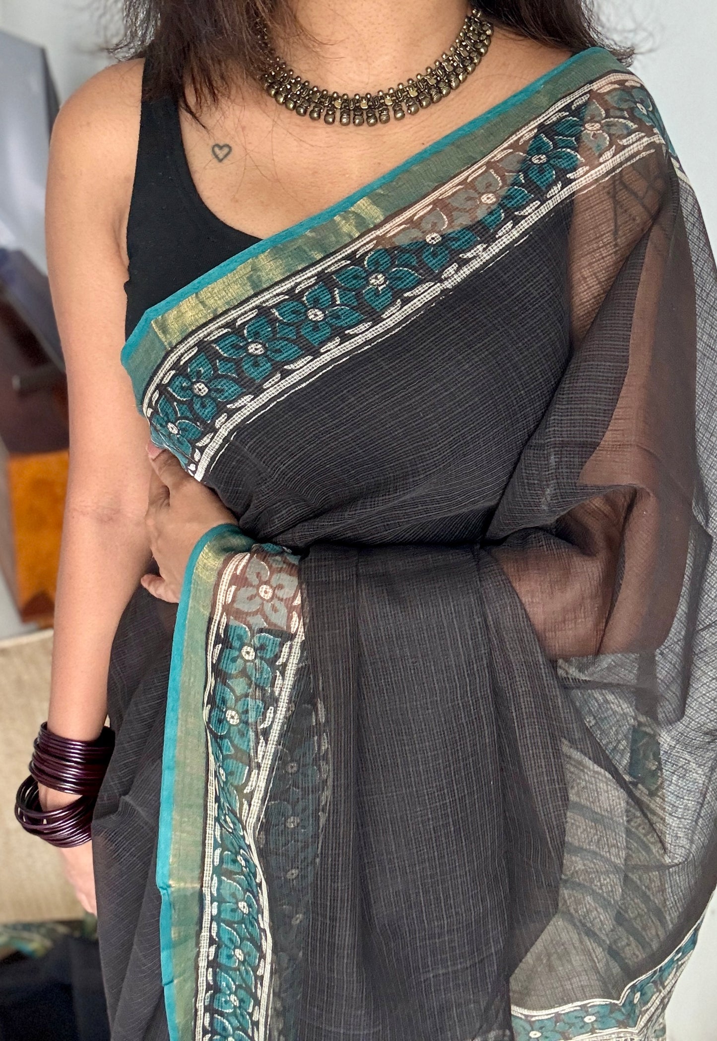 Meghdoot - Kota Doria with zari border
