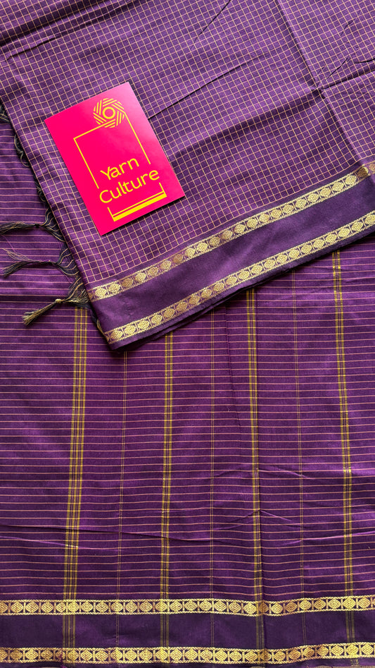 Jamun - Arani Checks in cotton silk
