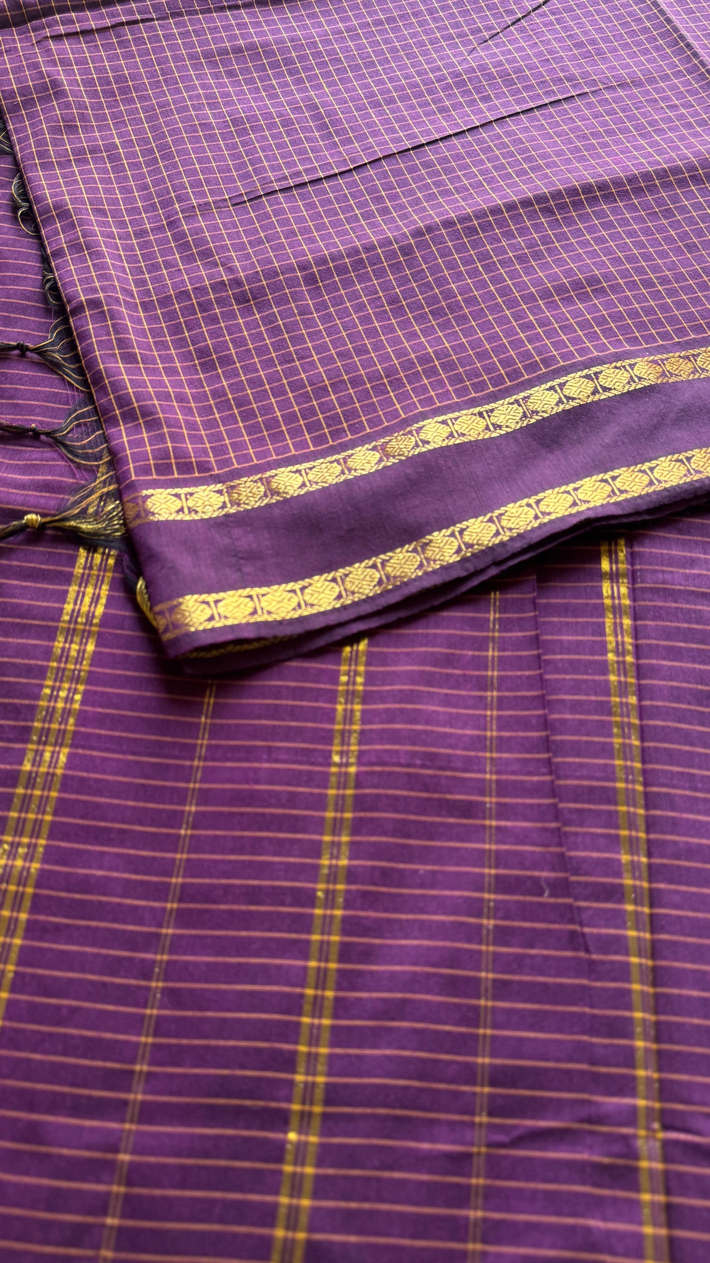 Jamun - Arani Checks in cotton silk