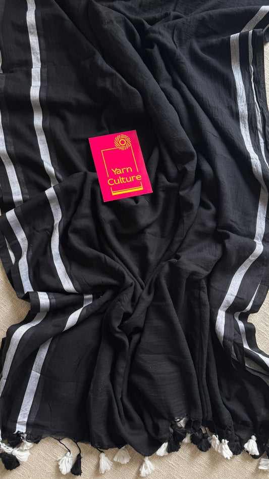 Black and White Stripes - Mul cotton