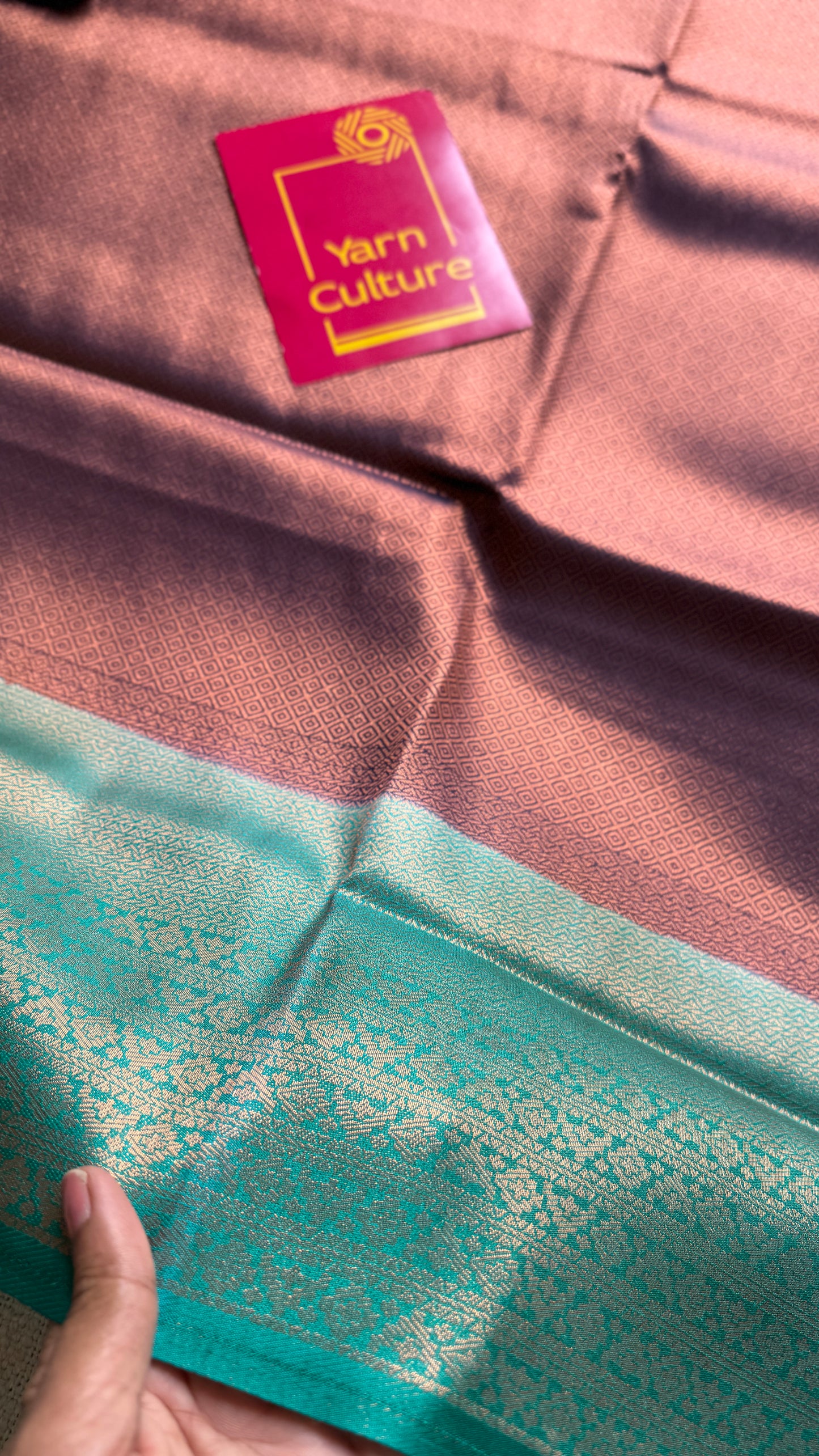 Yamini - Black with turquoise, semi-silk