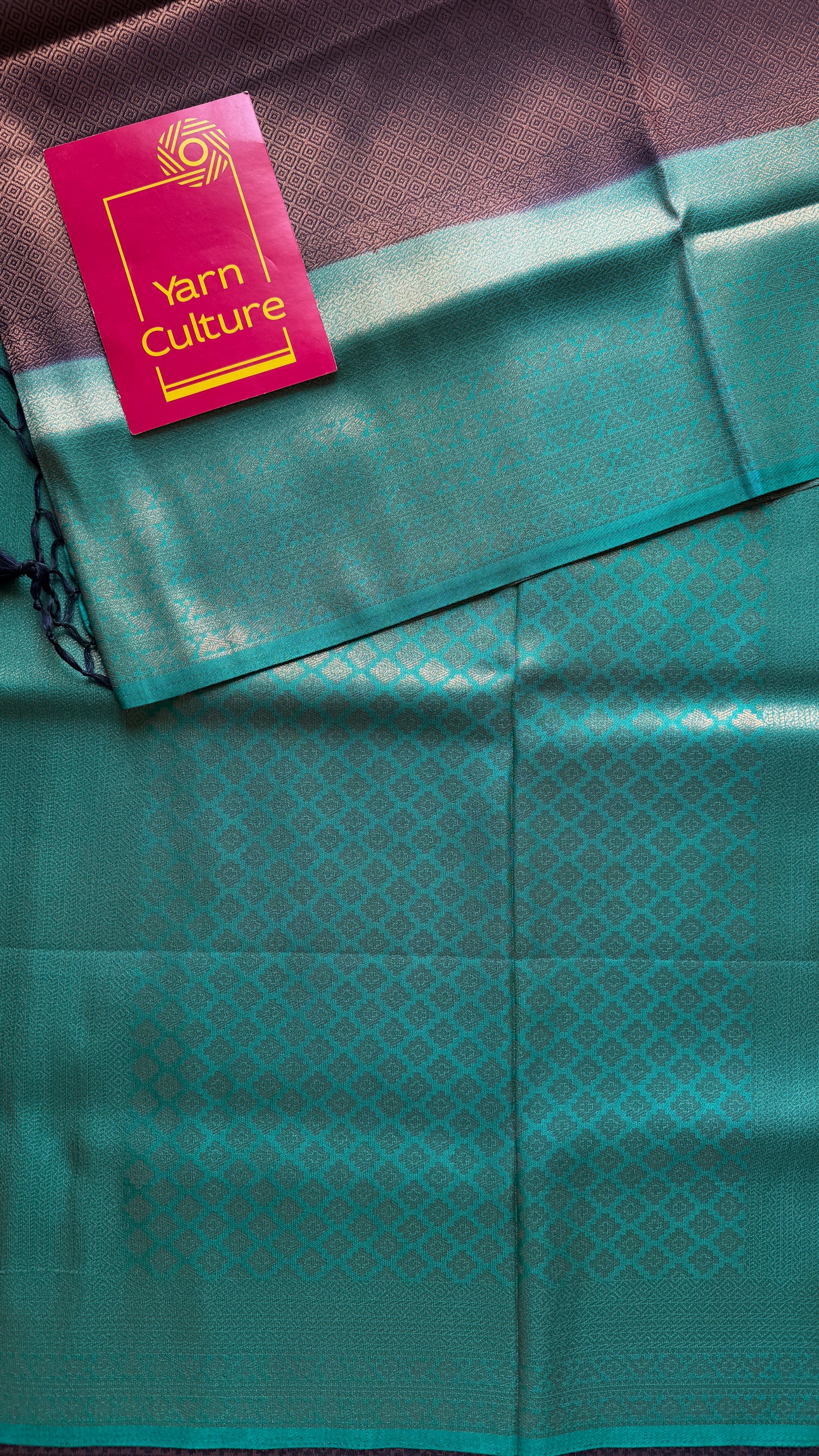 Yamini - Black with turquoise, semi-silk