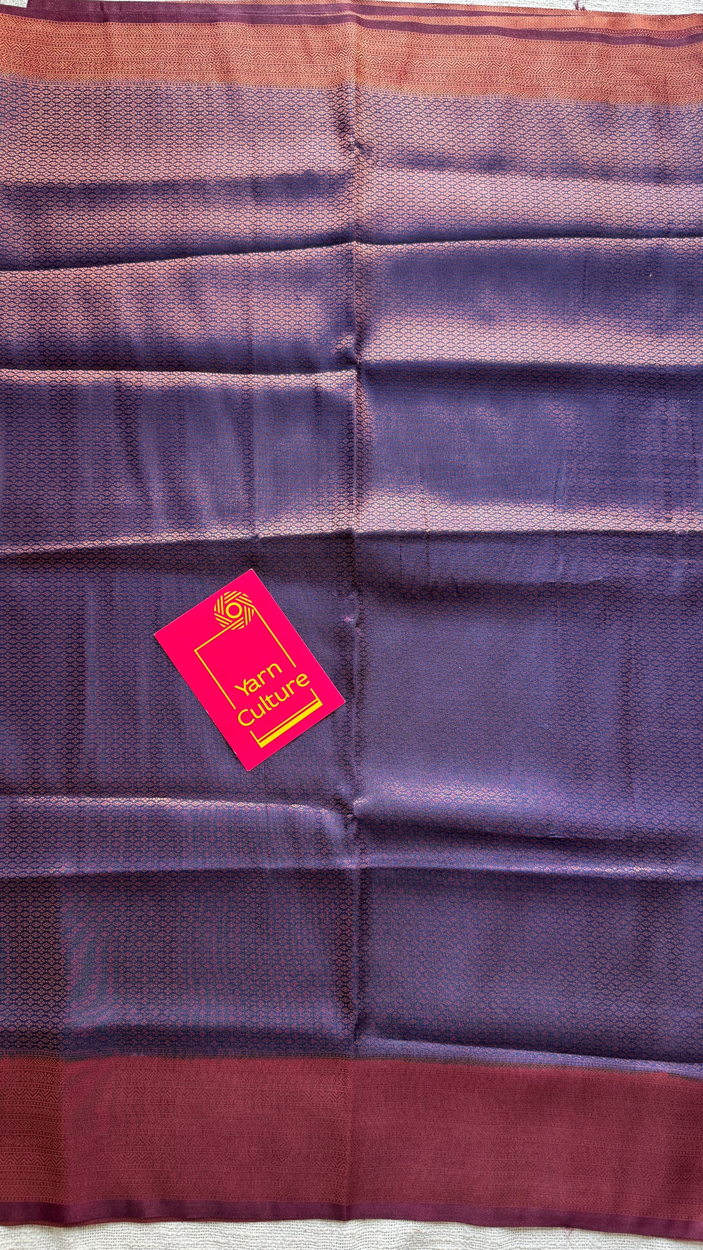 Neelambara - Deep  blue with maroon, semi-silk