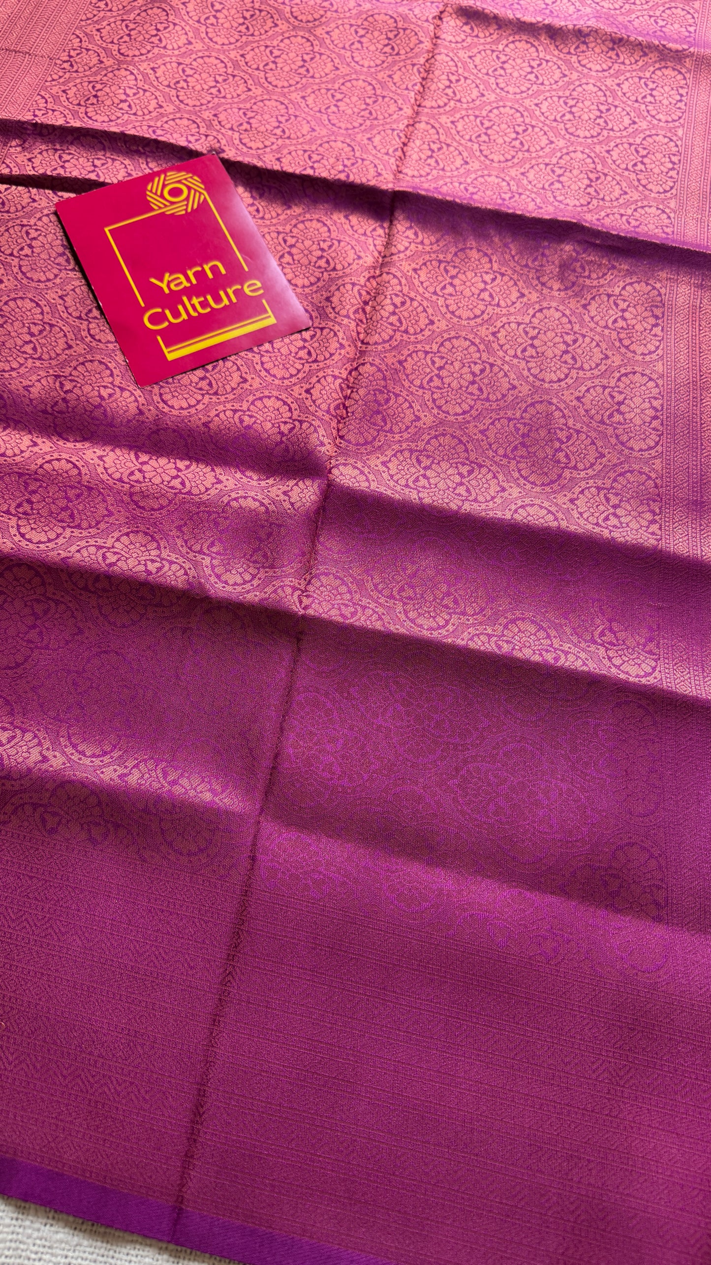 Tarangini  - Turquoise with purple pink, semi-silk