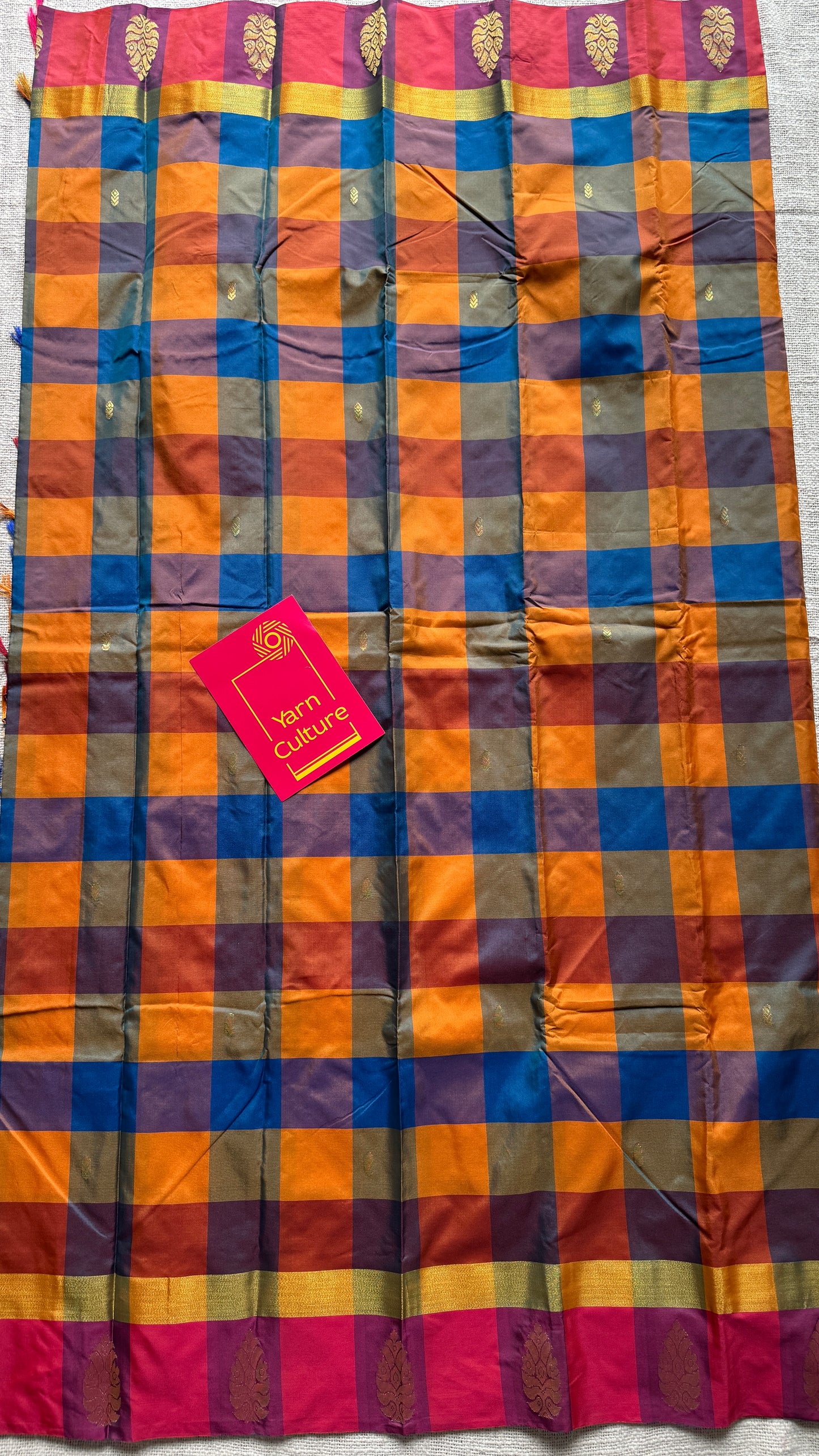 Paalum Pazhamum Symphony - Checkered Pattern, Semi-Silk - YCCOTNPPSS02