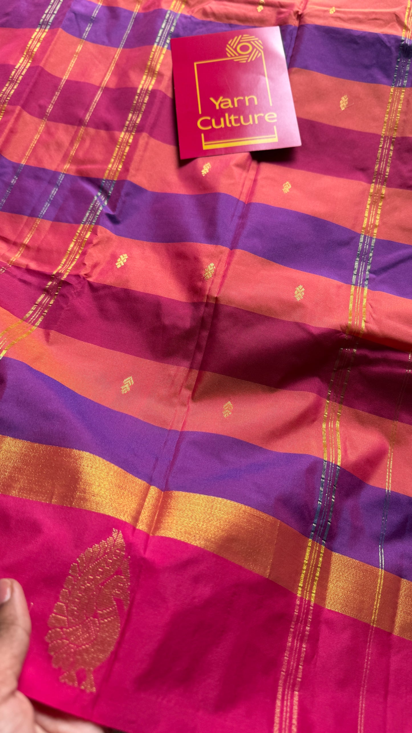 Paalum Pazhamum Palette - Checkered Pattern, Semi-Silk