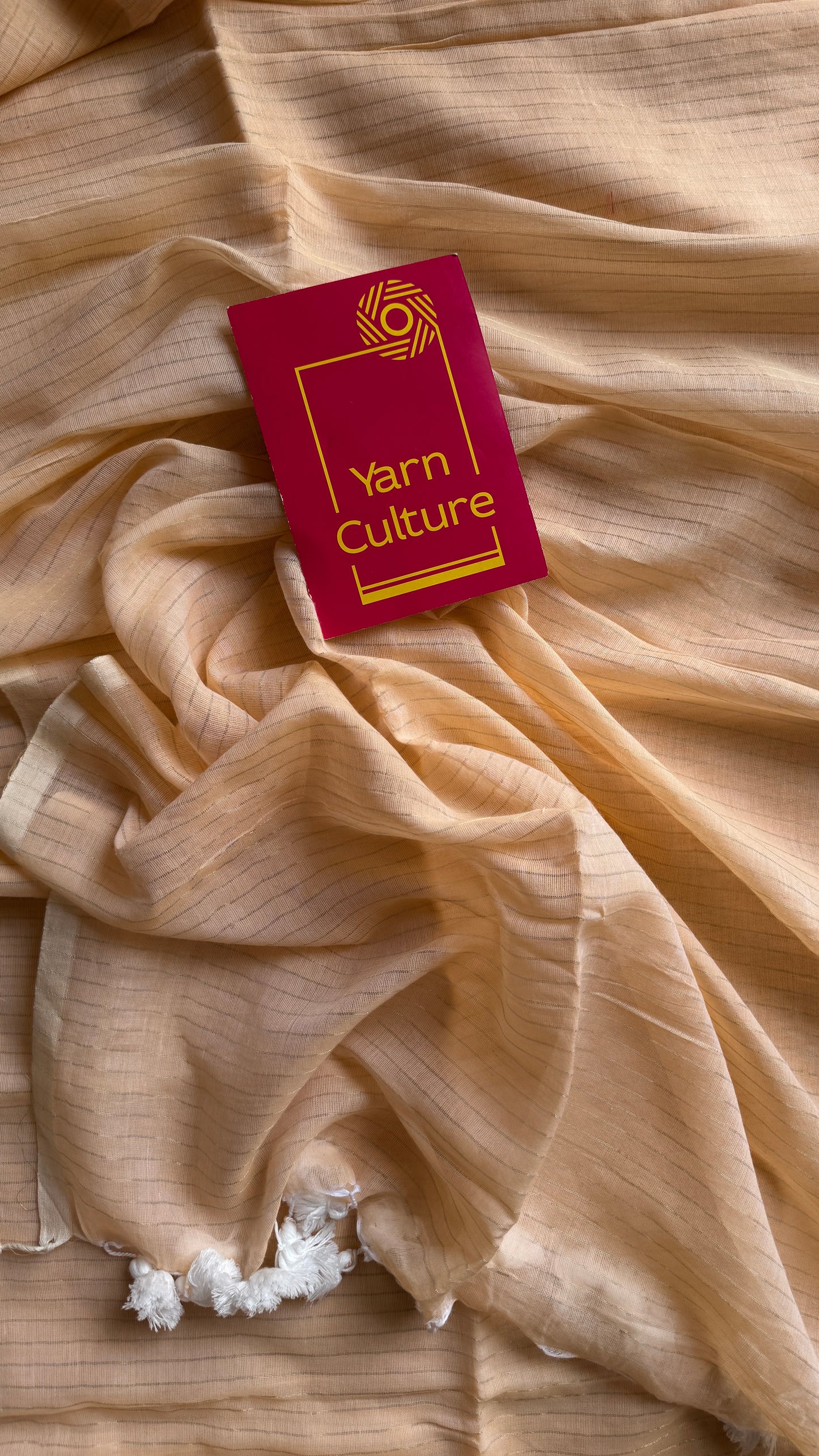 Musk Melon - Pastel orange & gold stripes, mul cotton YCBCMZS02